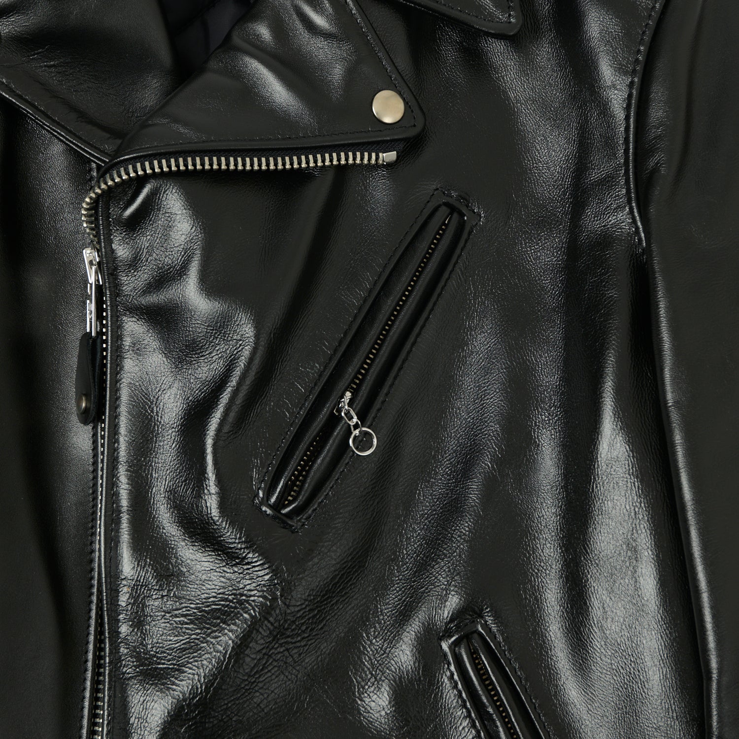 Schott NYC 'Perfecto' Horsehide Leather Motorcycle Jacket - Black - Image 6