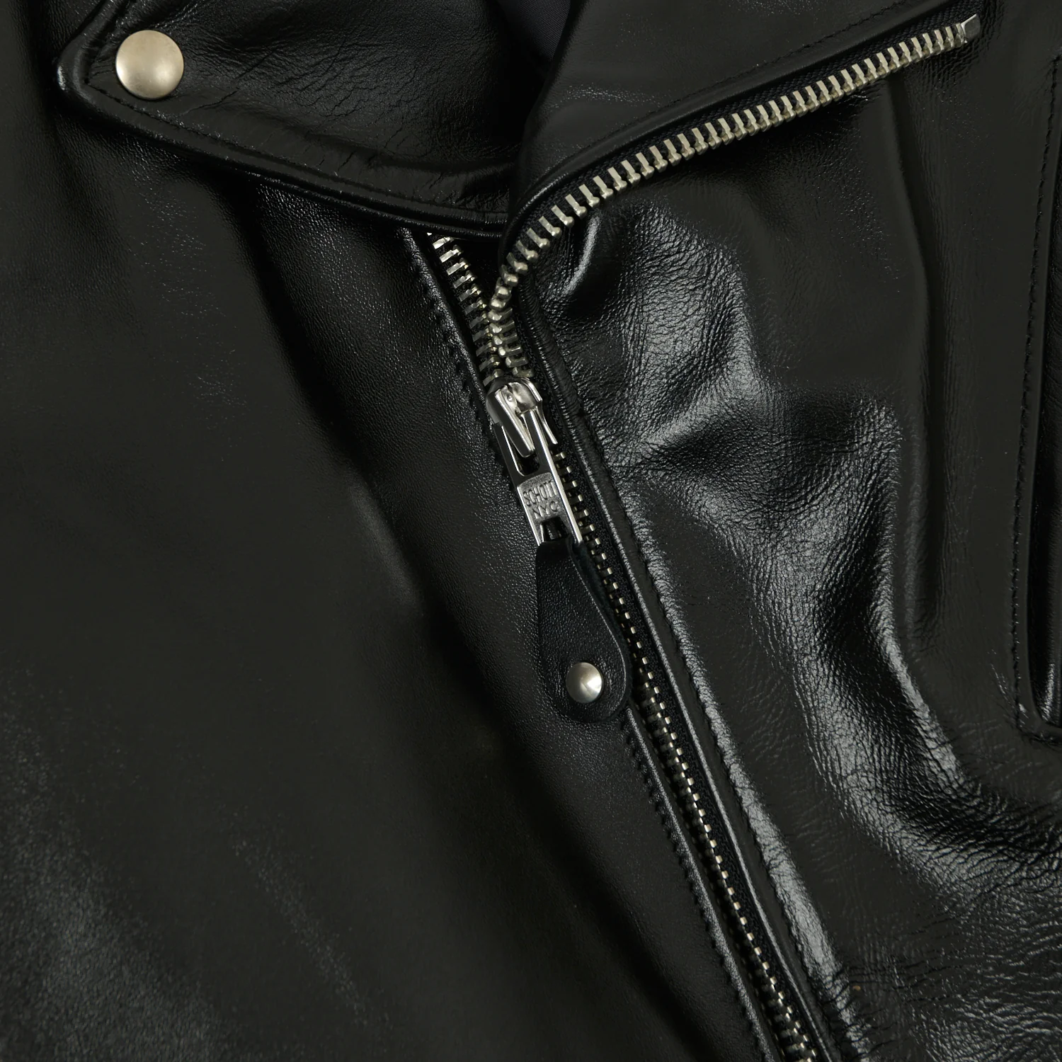Schott NYC 'Perfecto' Horsehide Leather Motorcycle Jacket - Black - Image 7
