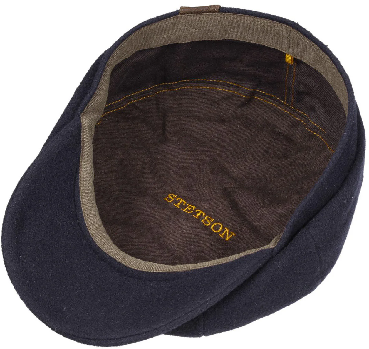 Stetson Hatteras Wool/Cashmere Flat Cap - Navy Blue - Image 3