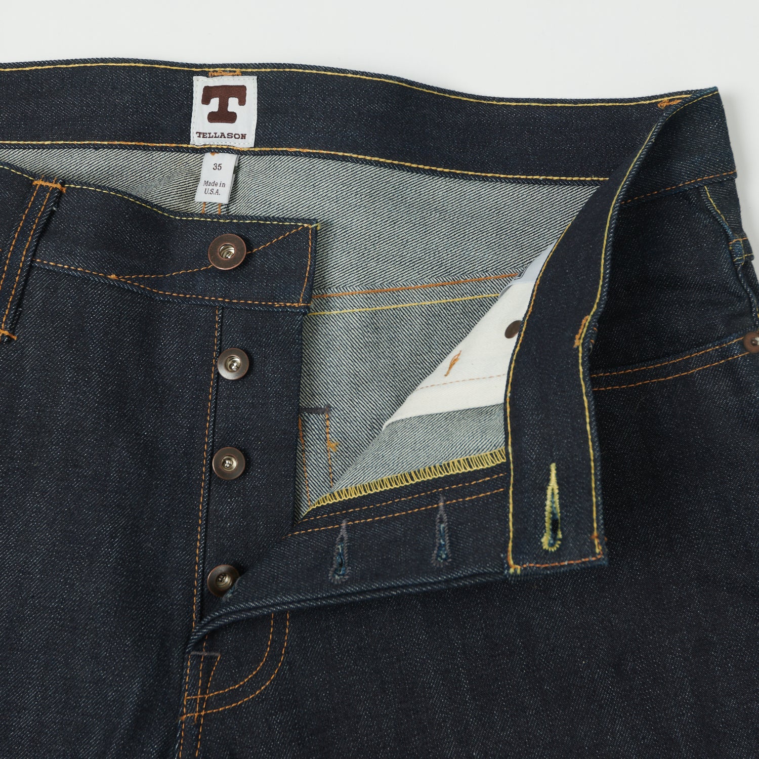 Tellason Gustave 16.5oz Slim Tapered Jean - Cone Mills - Image 4