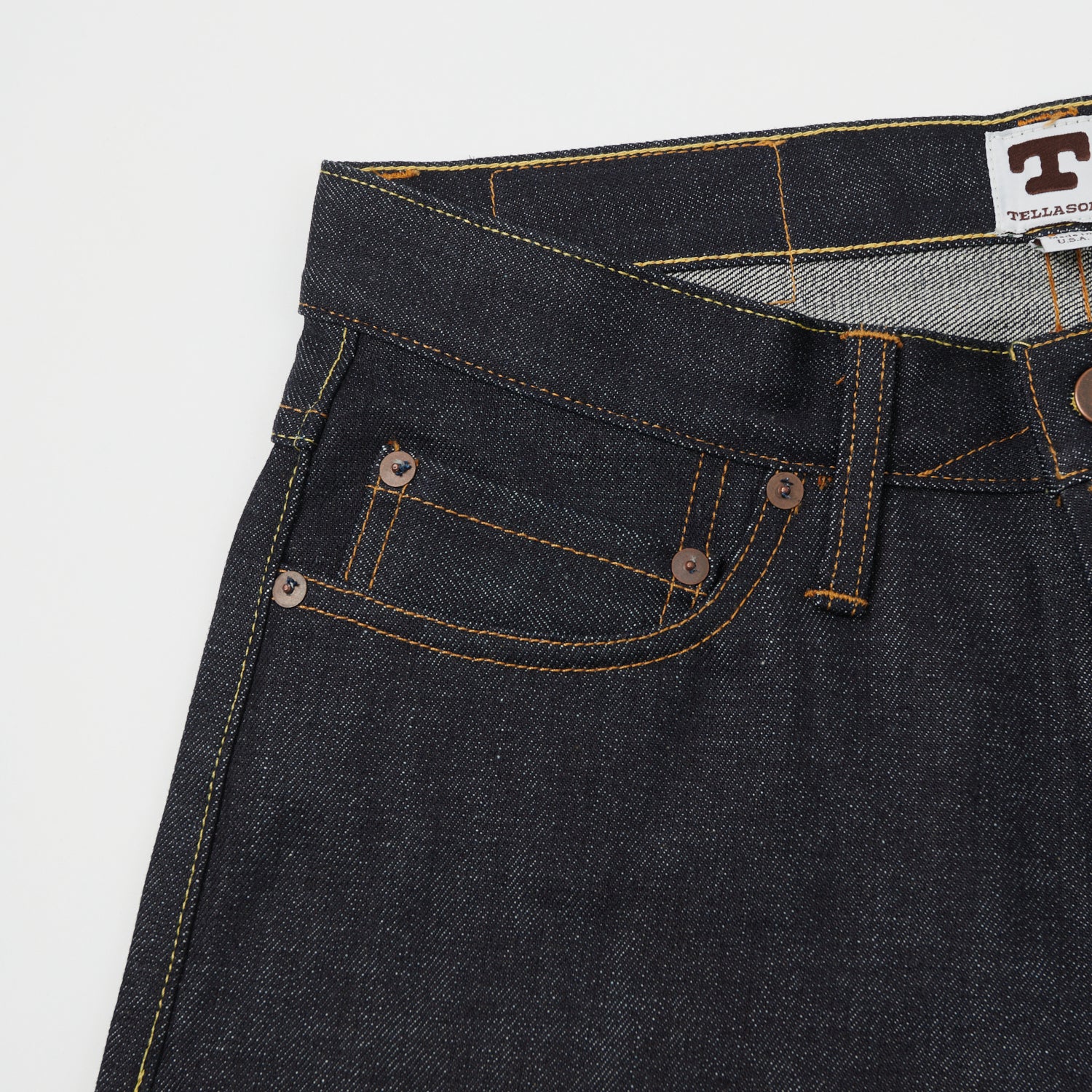 Tellason John Graham Mellor 14.75oz Slim Straight Jean - Cone Mills - Image 5