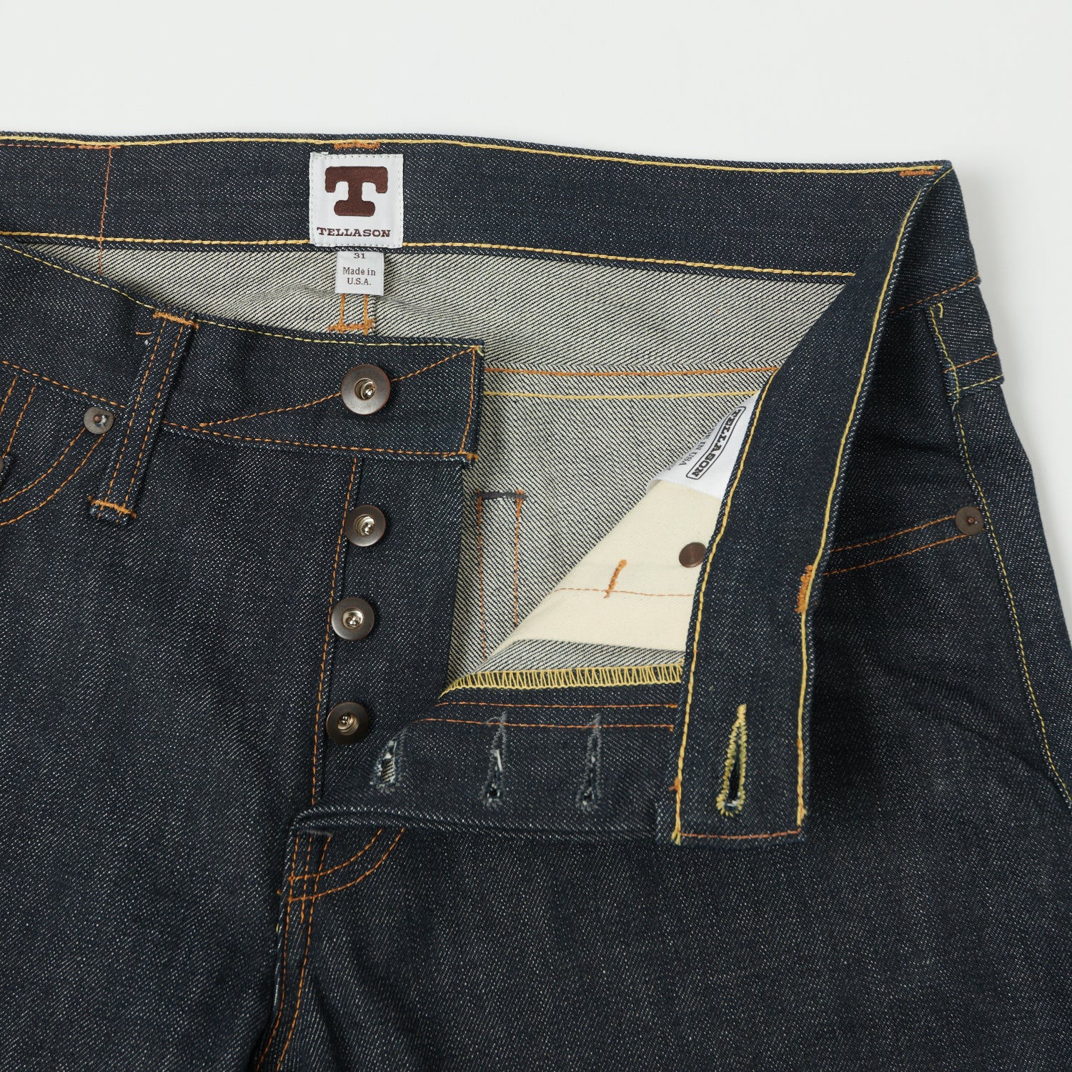 Tellason Ladbroke Grove 12.5oz Slim Tapered Jean - Cone Mills - Image 4
