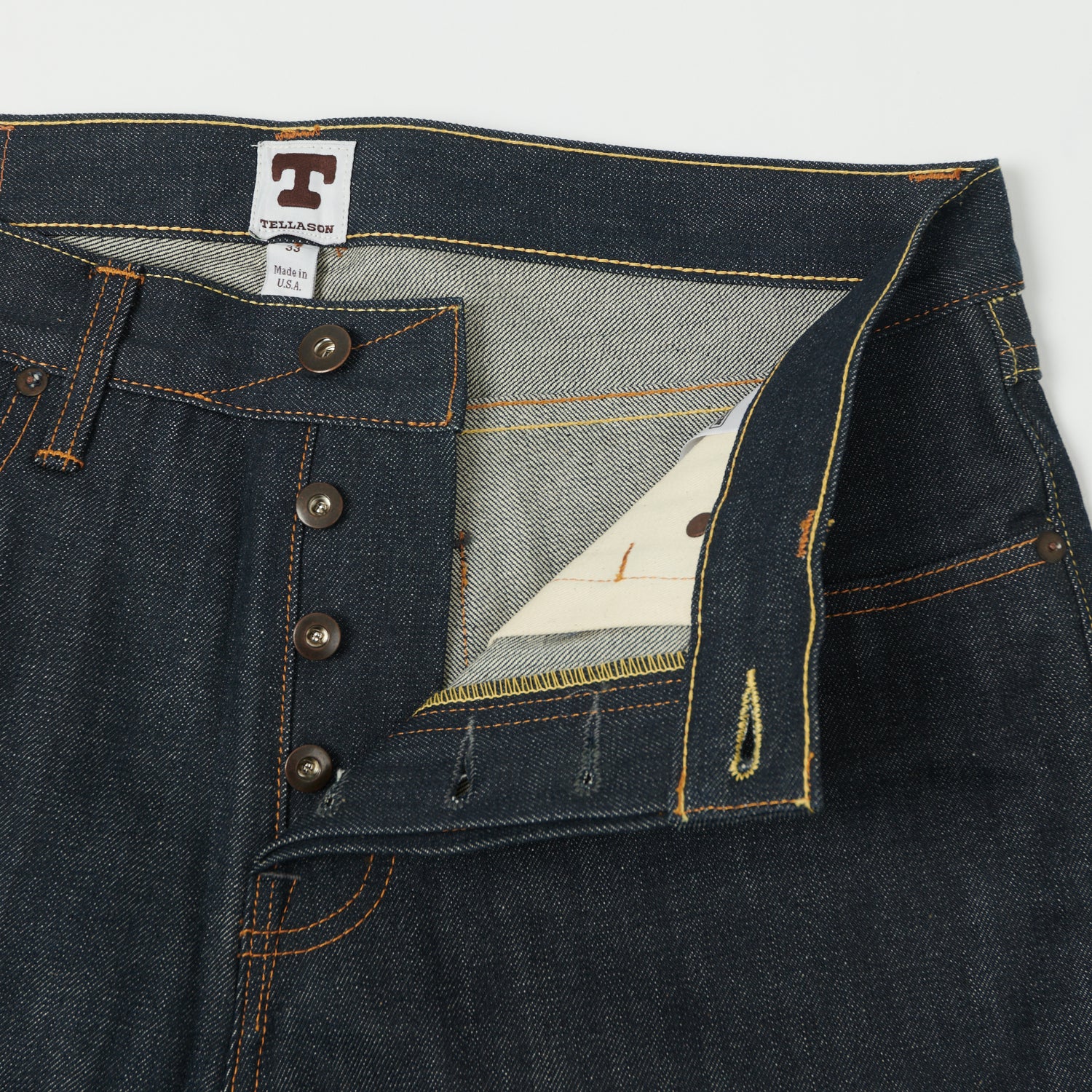 Tellason Sheffield 12.5oz Loose Straight Jean - Cone Mills - Image 4