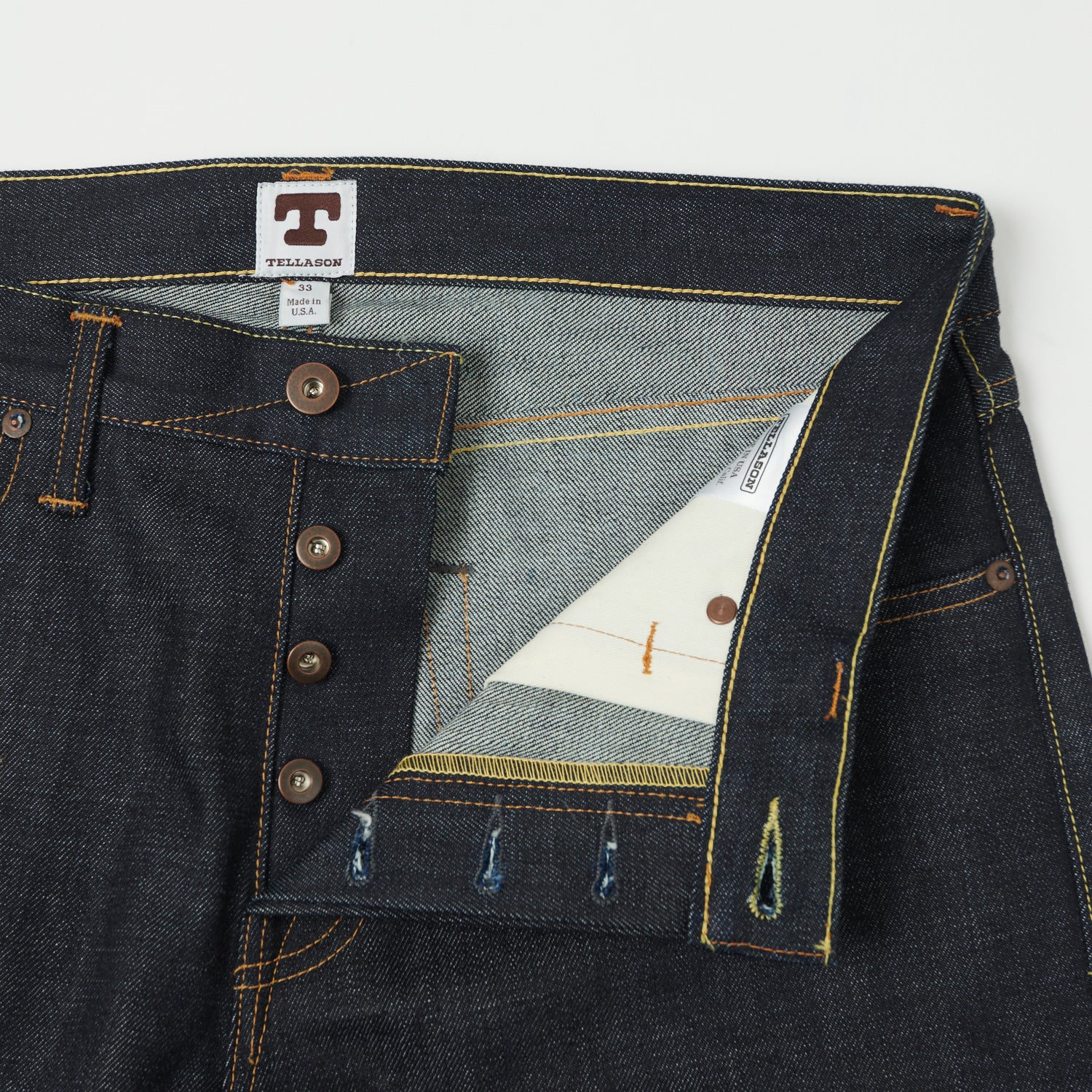 Tellason Sheffield 14.75oz Loose Straight Jean - Cone Mills - Image 4