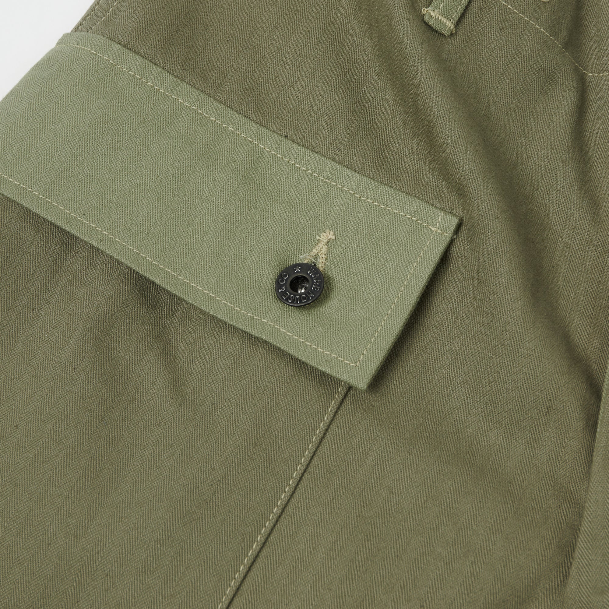 Warehouse & Co 1097 U.S.M.C. Herringbone Twill Monkey Pant - Olive Drab - Image 5