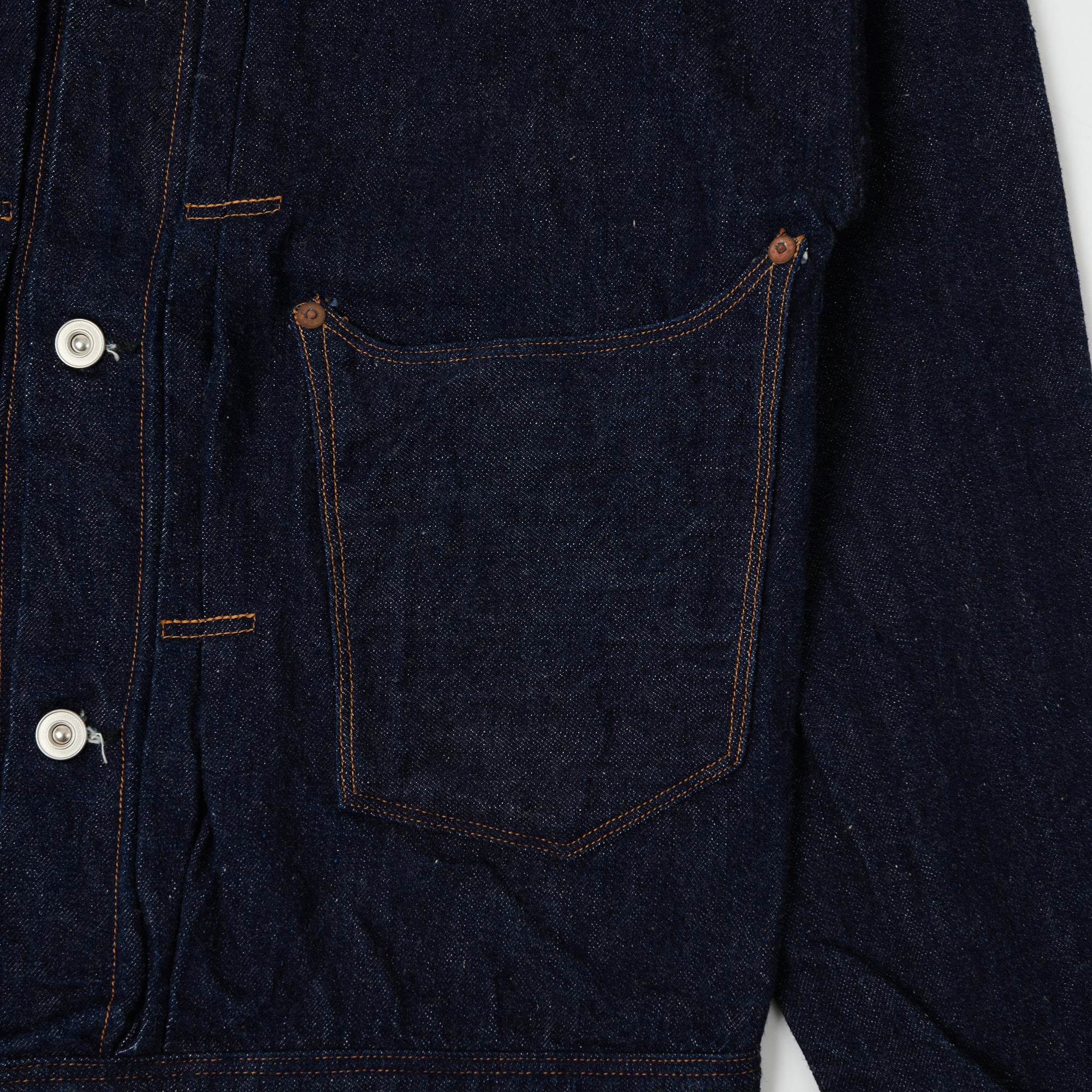 Warehouse & Co 'Brown-Duck & Digger' Denim Blouse Jacket - Rinsed - Image 6