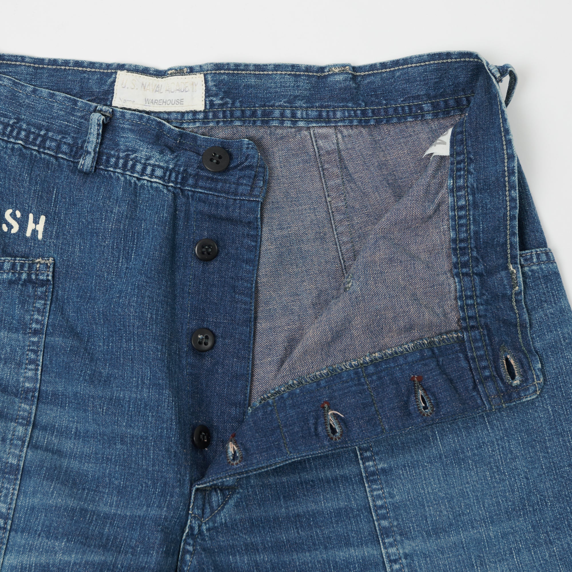 Warehouse & Co U.S. Navy Denim Seaman's Pant - Heavy Wash - Image 6